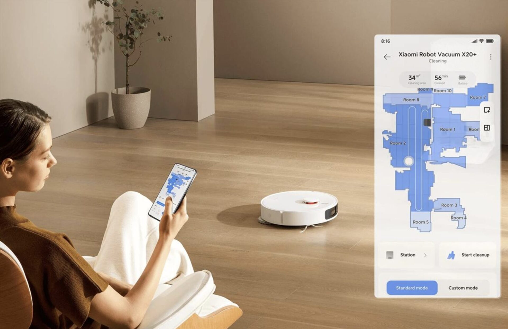 Robotický vysávač Xiaomi Robot Vacuum X20+