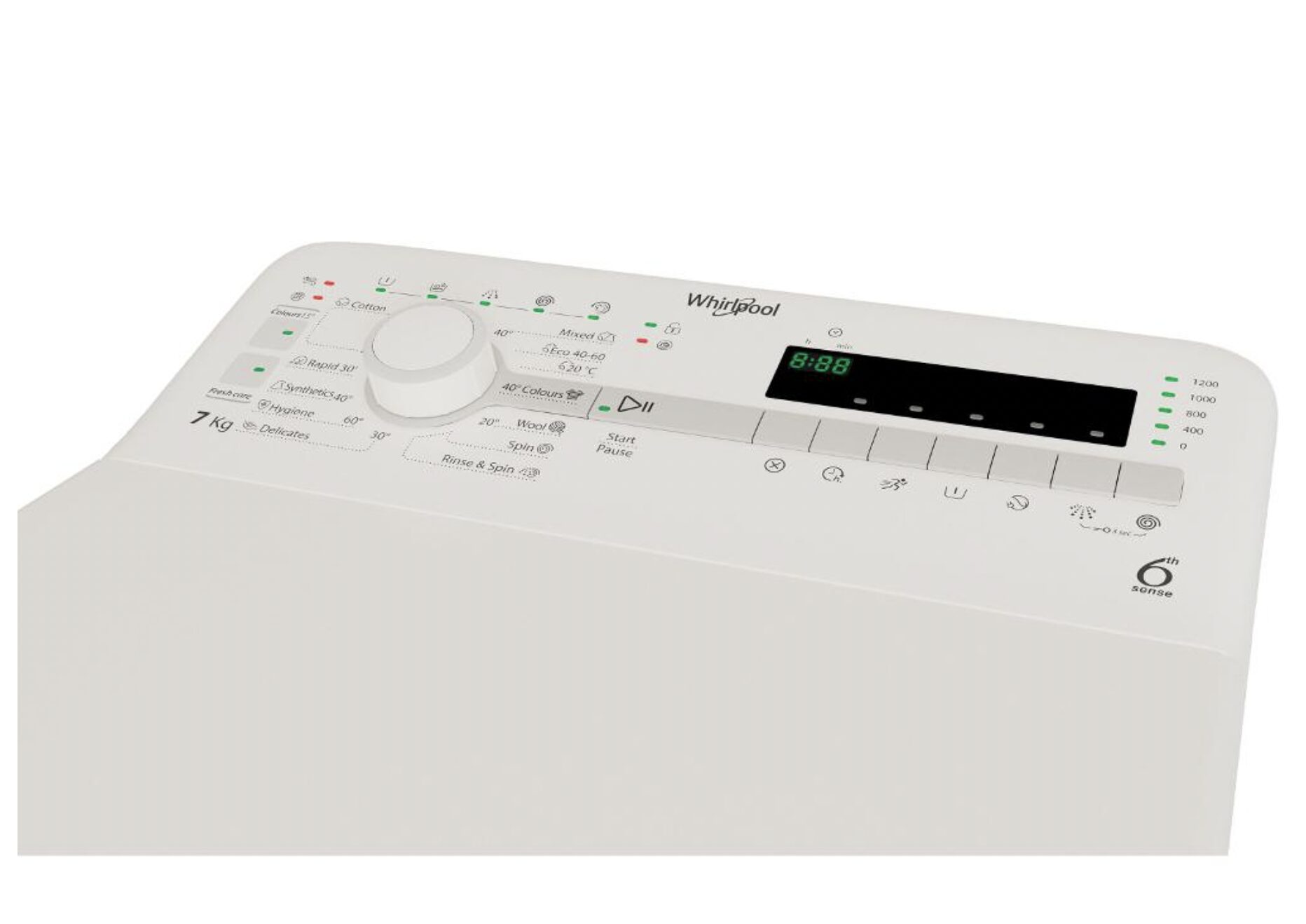 Vrchom plnená práčka Whirlpool EELT 7120EU
