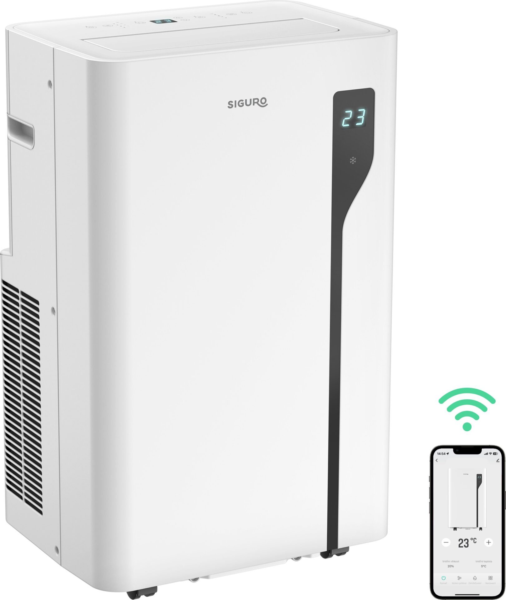 Siguro AC-F280W Mistral 12 recenzia: mobilná klimatizácia s Wi-Fi a výkonom 12 000 BTU/h 6 AC-F280W Siguro Mistral 12